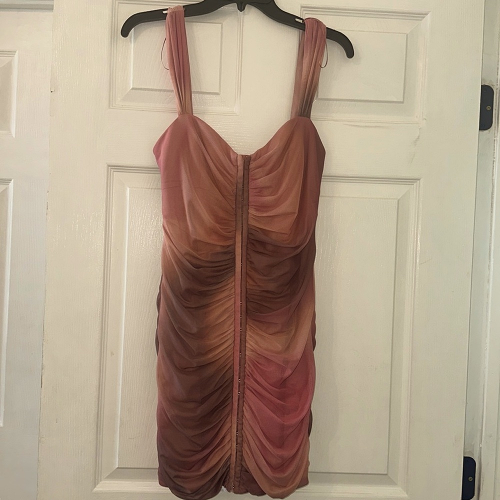 Nwt Zara Short Printed Tulle Dress